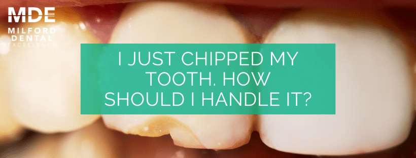 I just chipped my tooth. How should I handle it?